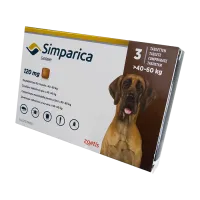 Фото Симпарика для собак 120мг 40-60кг ГЕРМАНИЯ! табл. для перорал. пр. N3